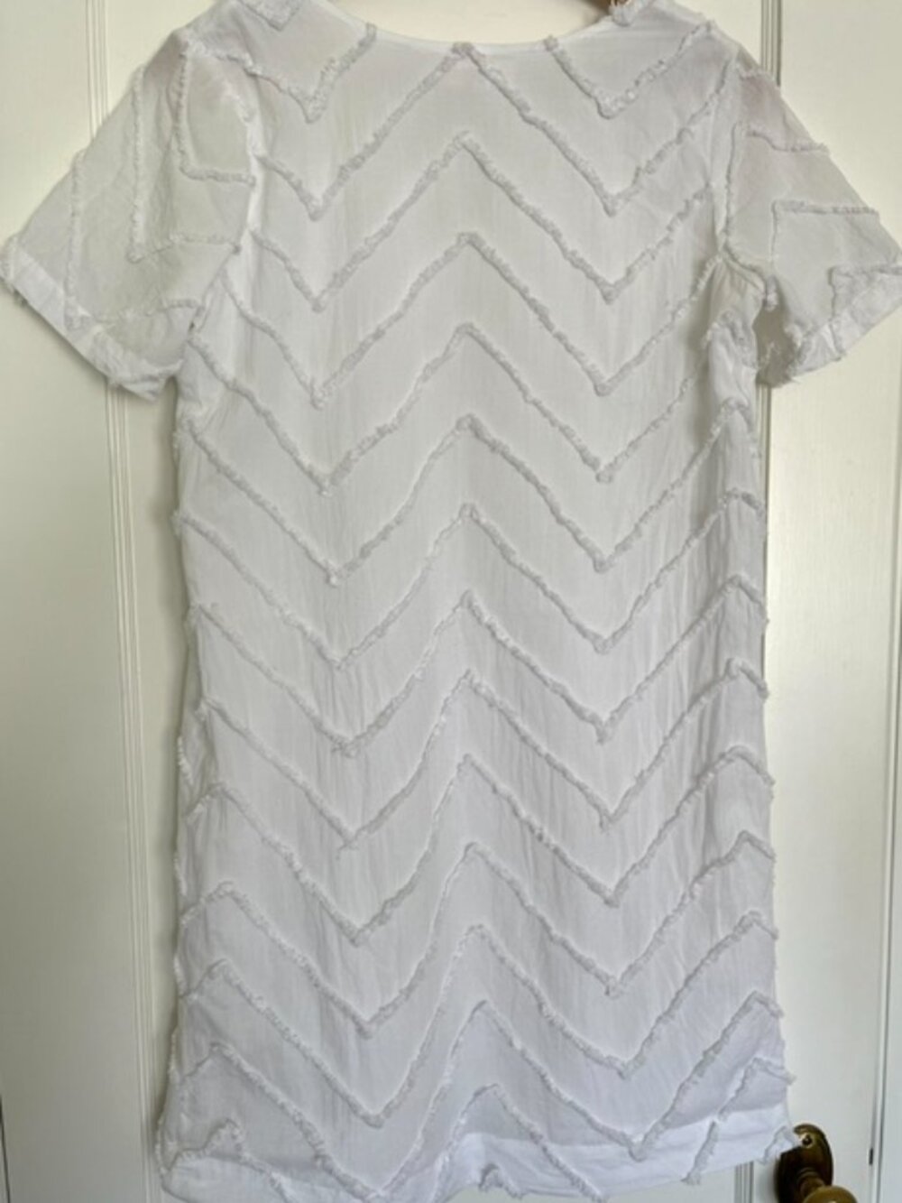 Anthropologie Porridge Textured White Shift Dress | Size XS - Picture 8 of 12